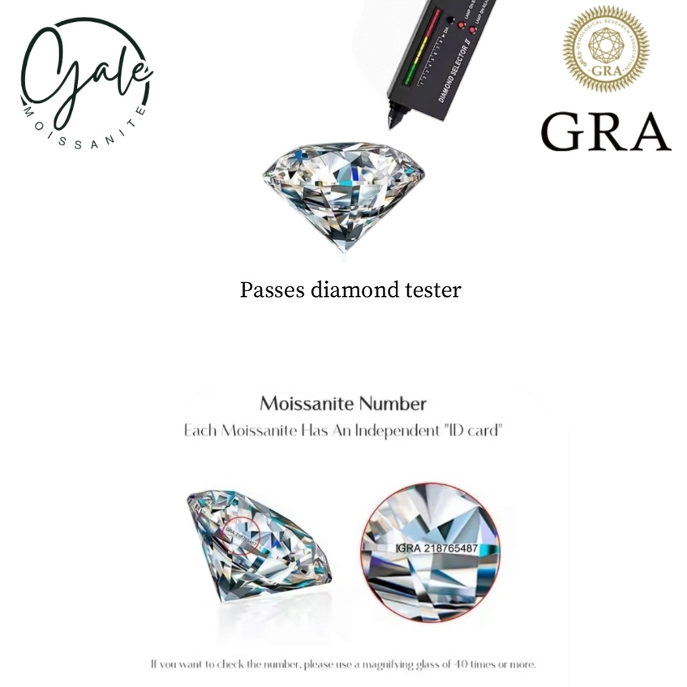 Certified 10 CT Moissanite  Diamond Ring with Lighted Box - Picture 11 of 15